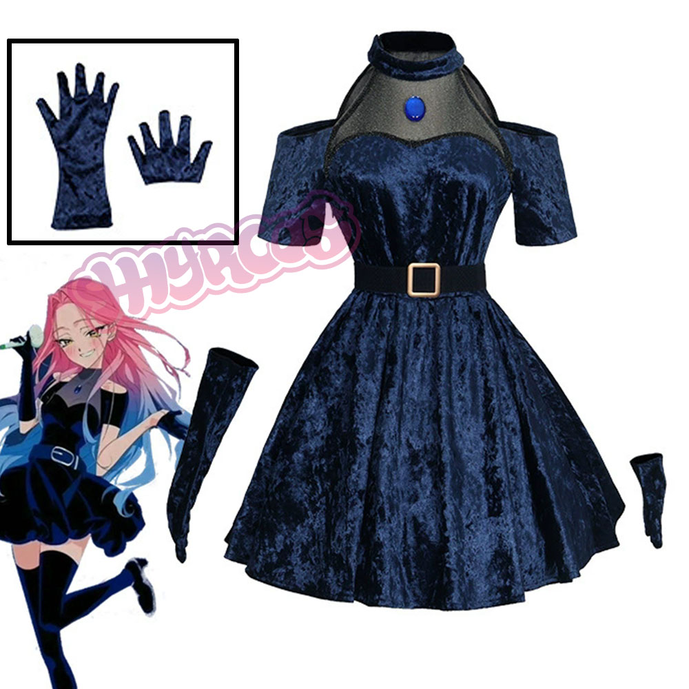 Anime Cosplay Blue Hair - Mizi cosplay anime alienígena palco traje