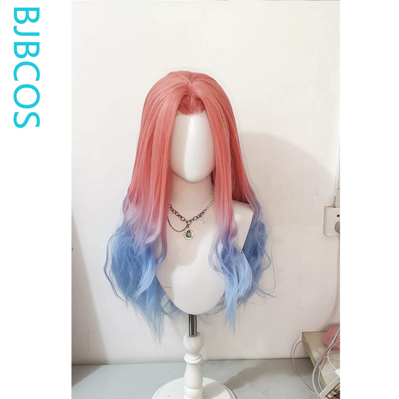 Anime Cosplay Blue Hair - Peruca Estilizada ‌ Peruca Cosplay Mizi