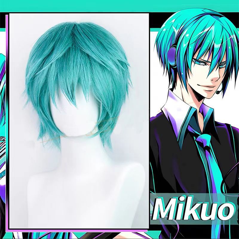 Anime Cosplay Blue Hair - Peruca de Cosplay Mikuo Anime Miku