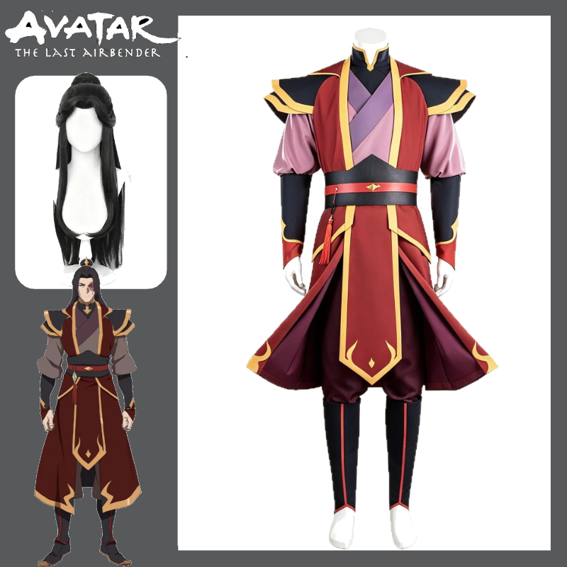 Cosplay Avatar Anime - Fantasia Completa do Príncipe Zuko de