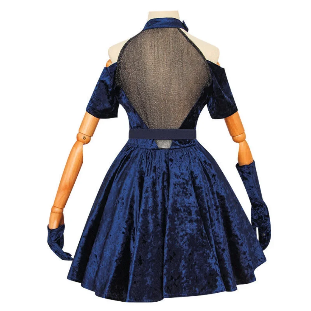 2026 Fantasia de Cosplay Mizi  - Anime Cosplay Blue Hair avaliação e preço
