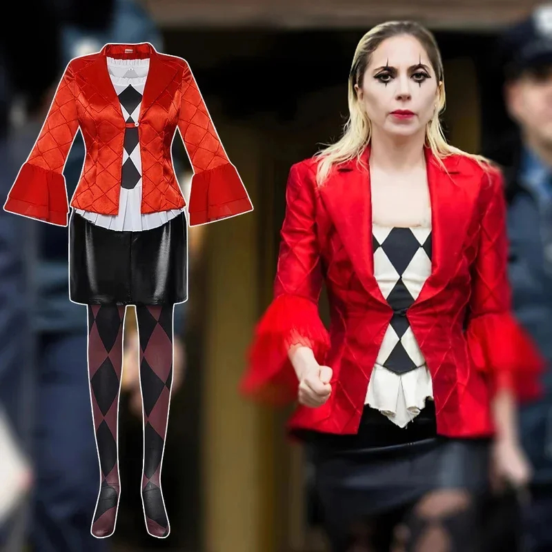 Novo Traje de Cosplay Harley Q - Anime Harley Quinn Cosplay avaliação e preço
