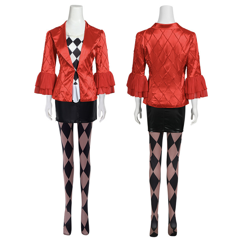 Novo Traje de Cosplay de Anime - Anime Harley Quinn Cosplay avaliação e preço