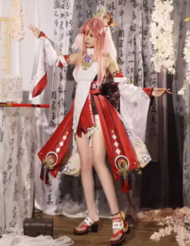 Genshin impacto yae miko cospl - Anime Cosplay Kostüm avaliação e preço