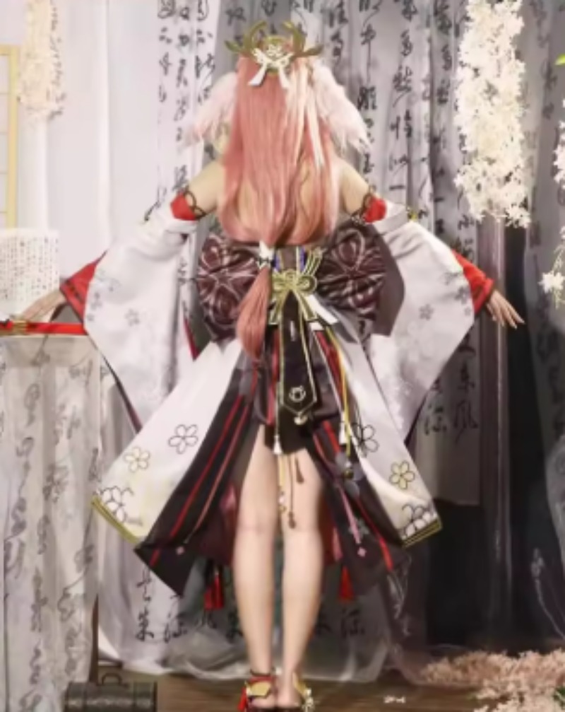 Genshin impacto yae miko cospl - Anime Cosplay Kostüm avaliação e preço