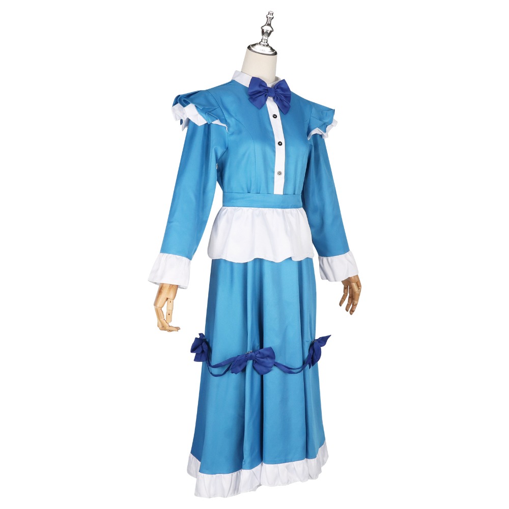 Fantasia Completa de Cosplay P - Anime Cosplay Blue Hair avaliação e preço