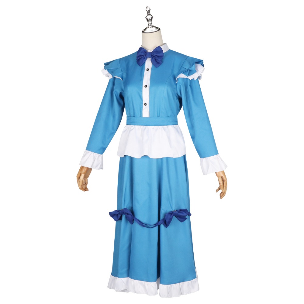 Fantasia Completa de Cosplay P - Anime Cosplay Blue Hair avaliação e preço