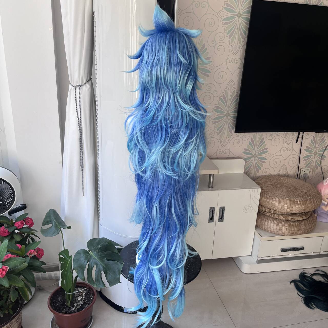 Peruca Estilizada Idia Cosplay - Anime Cosplay Blue Hair avaliação e preço