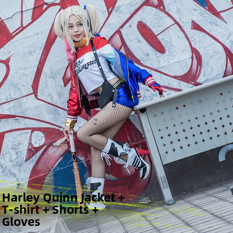 Fantasia de Cosplay da Harley  - Anime Harley Quinn Cosplay avaliação e preço
