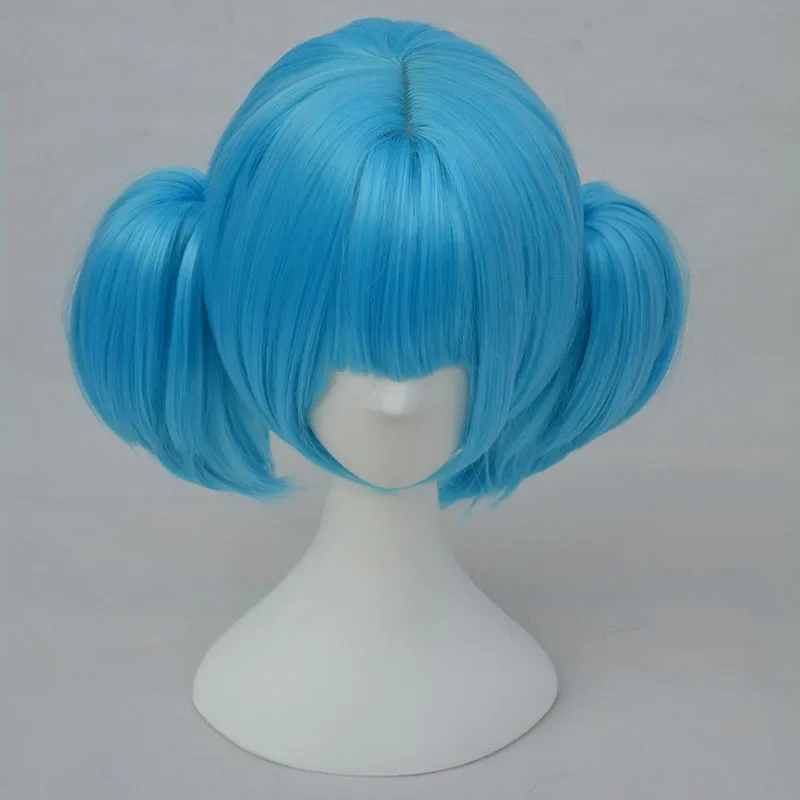 Peruca de Cosplay Sally Face 2 - Anime Cosplay Blue Hair avaliação e preço