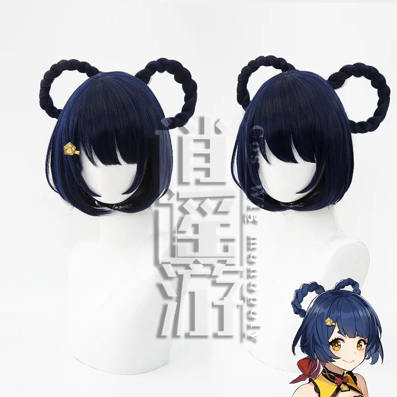 Qq34Xiangling Cos 30 CM Azul M - Anime Cosplay Blue Hair avaliação e preço