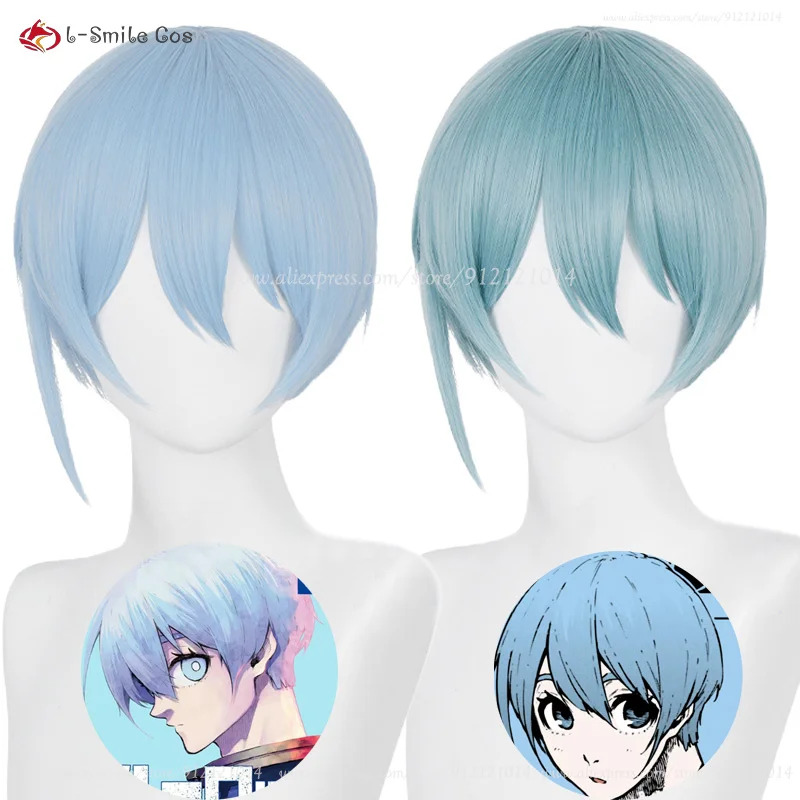 Anime hiori yo cosplay 28cm pe - Anime Cosplay Blue Hair avaliação e preço