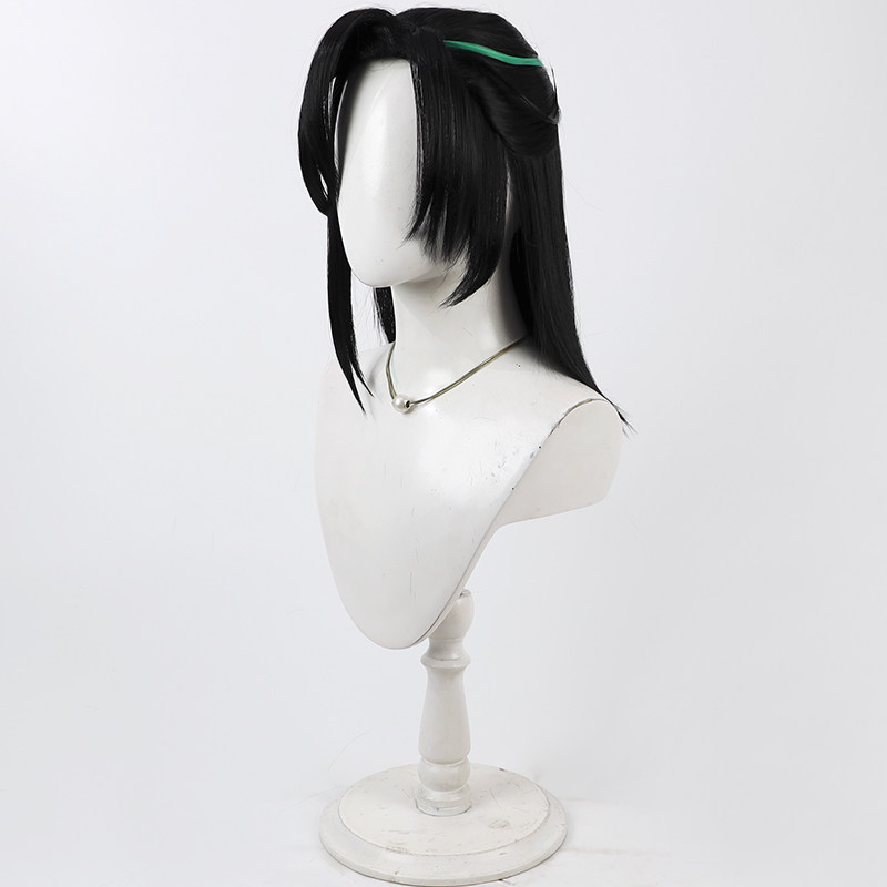Peruca de Cosplay Sasanuki Tou - Cosplay Anime Black Hair avaliação e preço