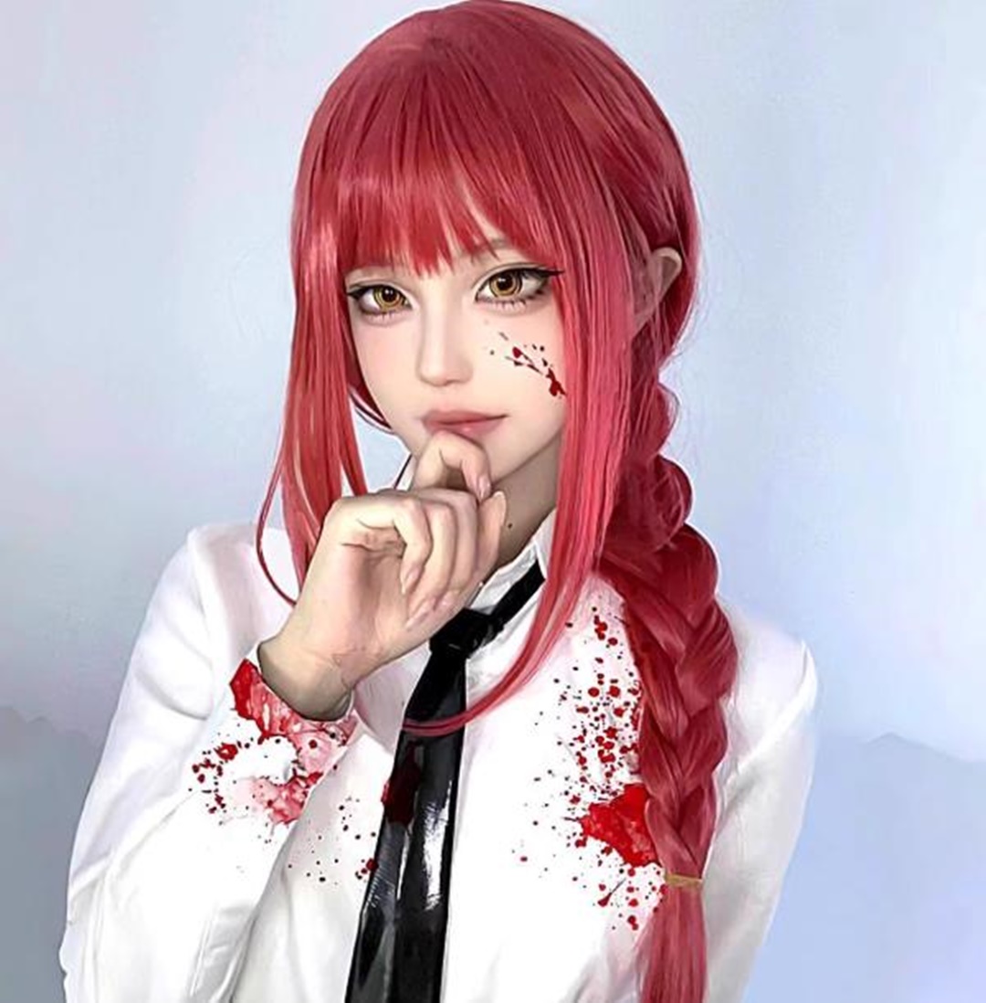 Makima peruca cosplay feminino - Anime Cosplay Makima avaliação e preço