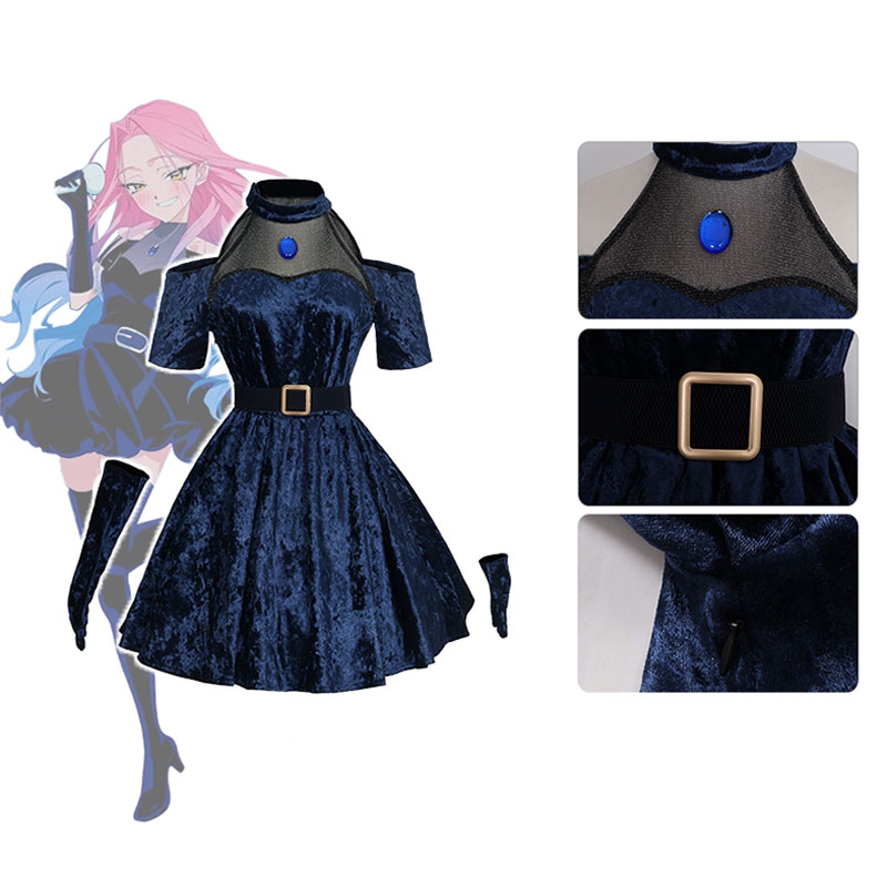 Fantasia de Cosplay de Alieníg - Anime Cosplay Blue Hair avaliação e preço