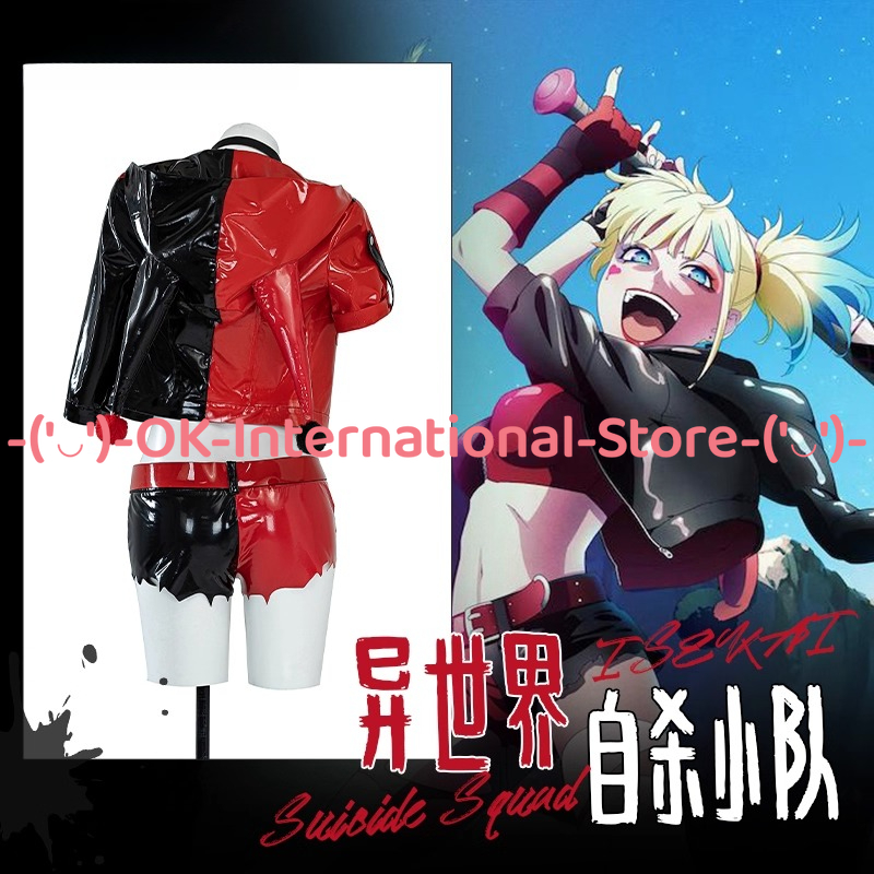 Harley quinn cosplay traje ani - Anime Harley Quinn Cosplay avaliação e preço