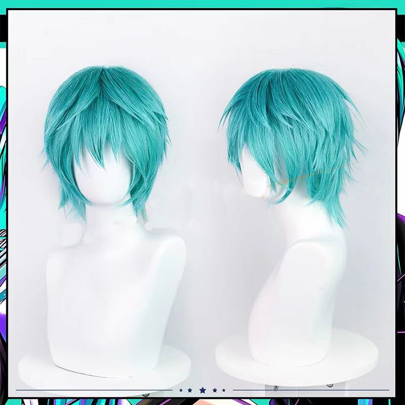Peruca de Cosplay Mikuo Anime  - Anime Cosplay Blue Hair avaliação e preço