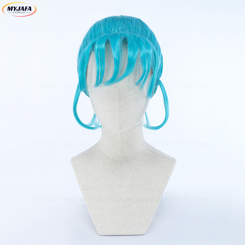 Bulma peruca cosplay buruma pe - Anime Cosplay Blue Hair avaliação e preço