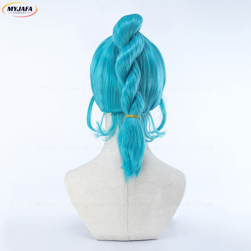 Bulma peruca cosplay buruma pe - Anime Cosplay Blue Hair avaliação e preço