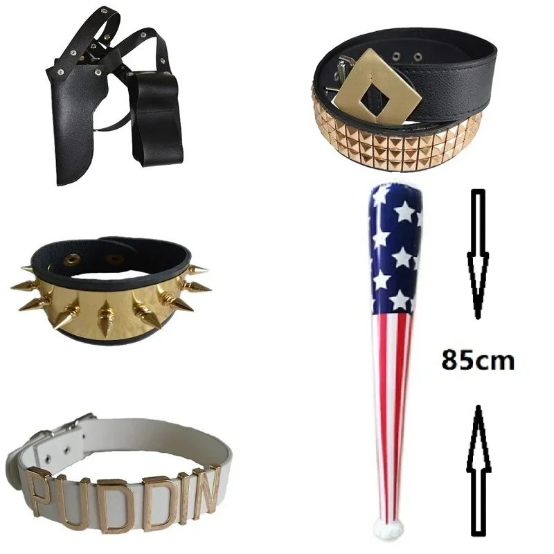 Suicide Squad Cosplay Conjunto - Anime Harley Quinn Cosplay avaliação e preço